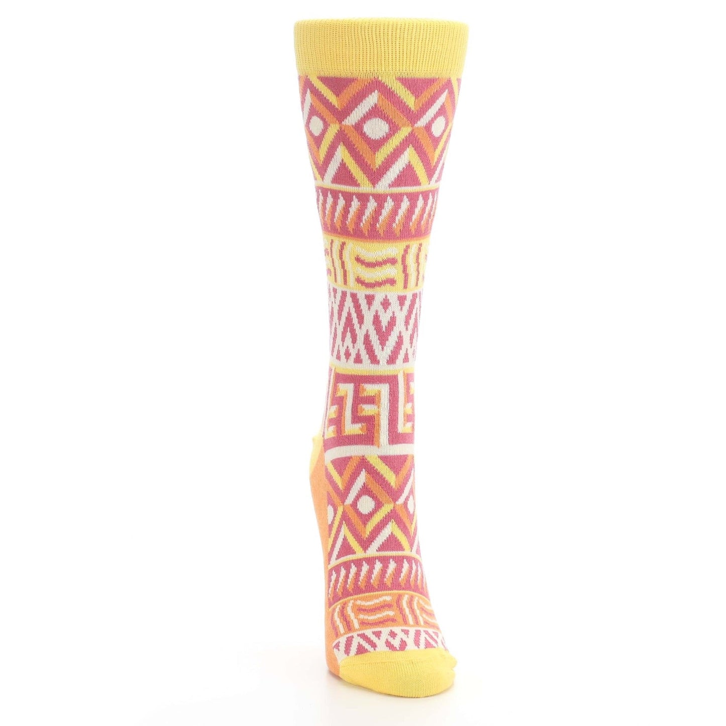 Red Yellow Orange Tribal Pattern Women's Dress Socks