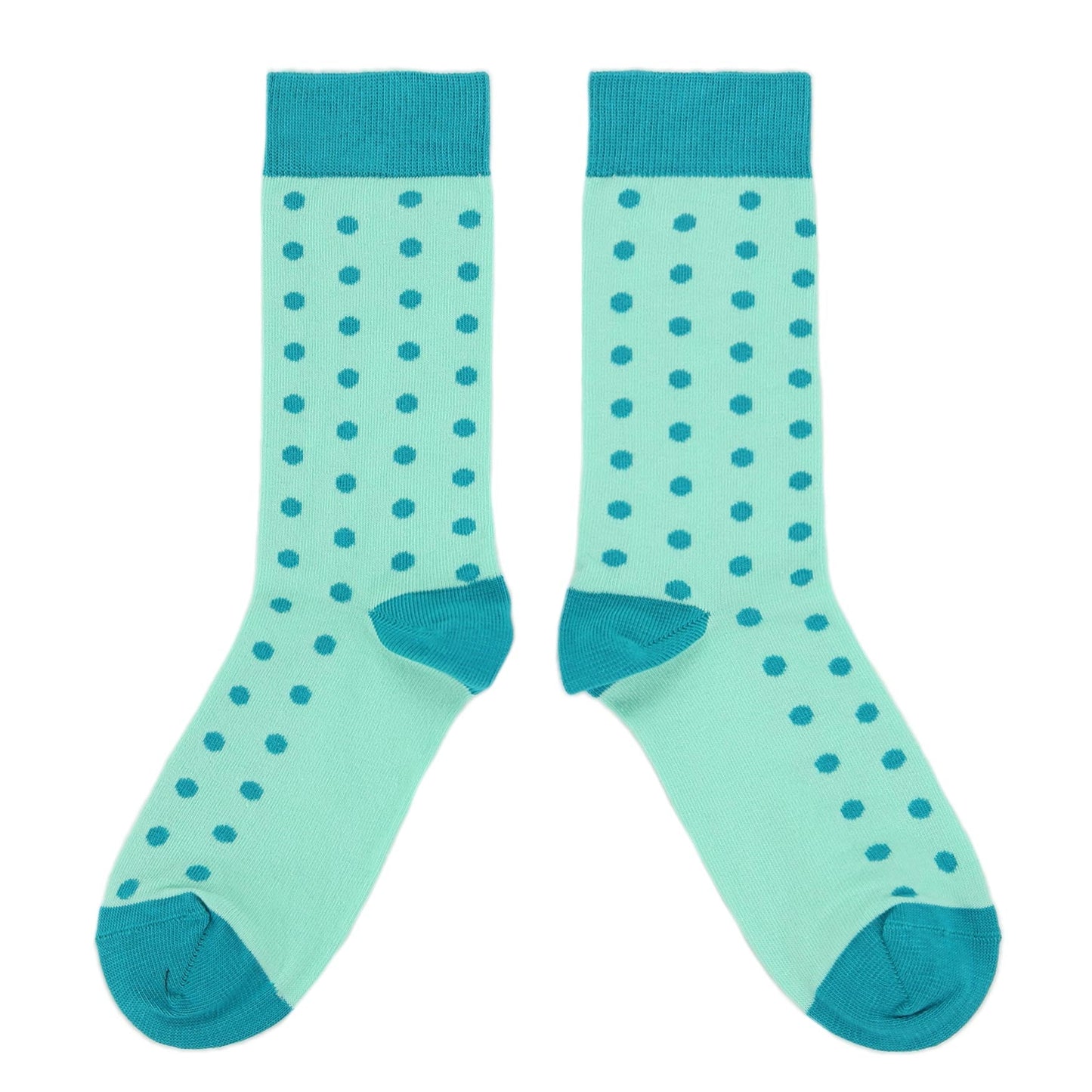 Mint Jade Polka Dot Women's Dress Socks