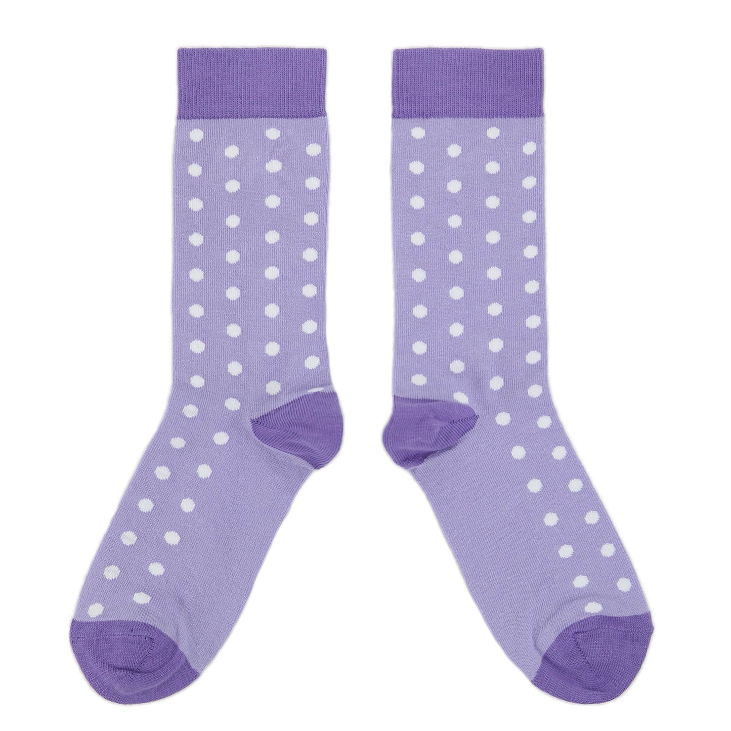 Lilac Iris Purple Polka Dot Women's Dress Socks