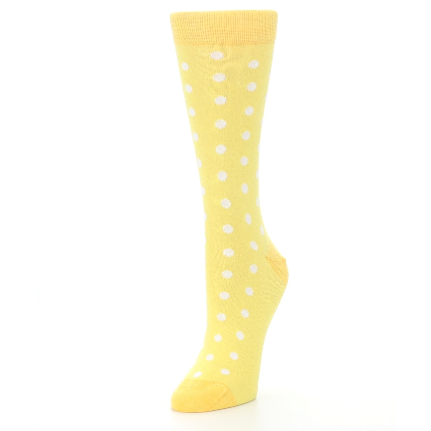 Sunbeam Yellow Polka Dot Women's Dress Socks