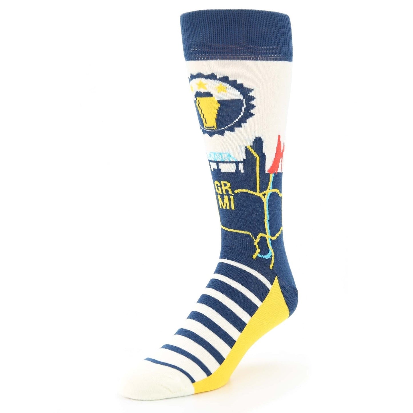 Beer City Socks - Men's Novelty Dress Socks