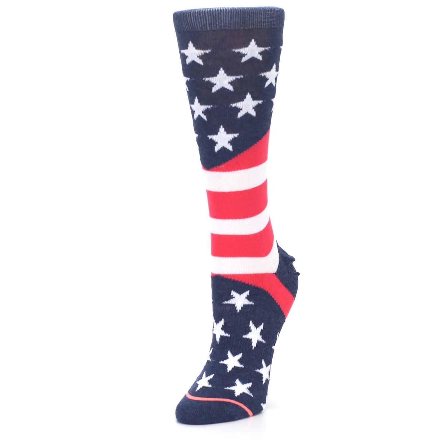 Pink Blue White American Flag Socks - Women's Casual Socks