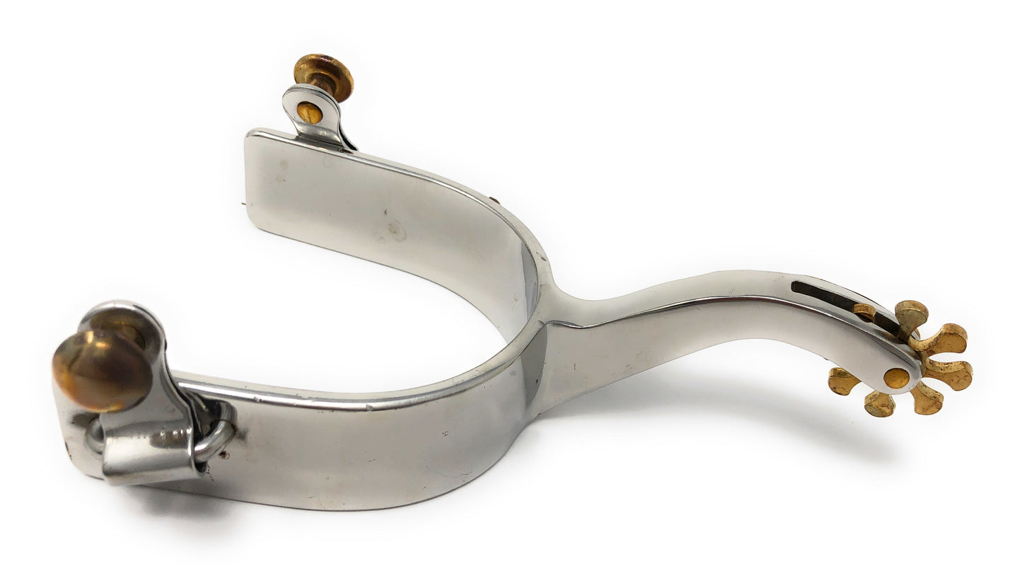 AJ Tack Men's Stainless Steel Offset Southwest Spurs