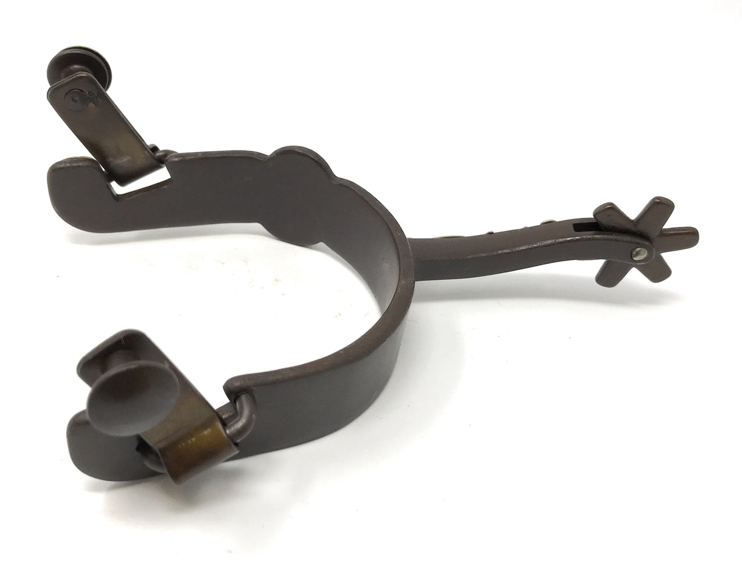 AJ Tack Men's Antique Brown Cross Offset Spurs