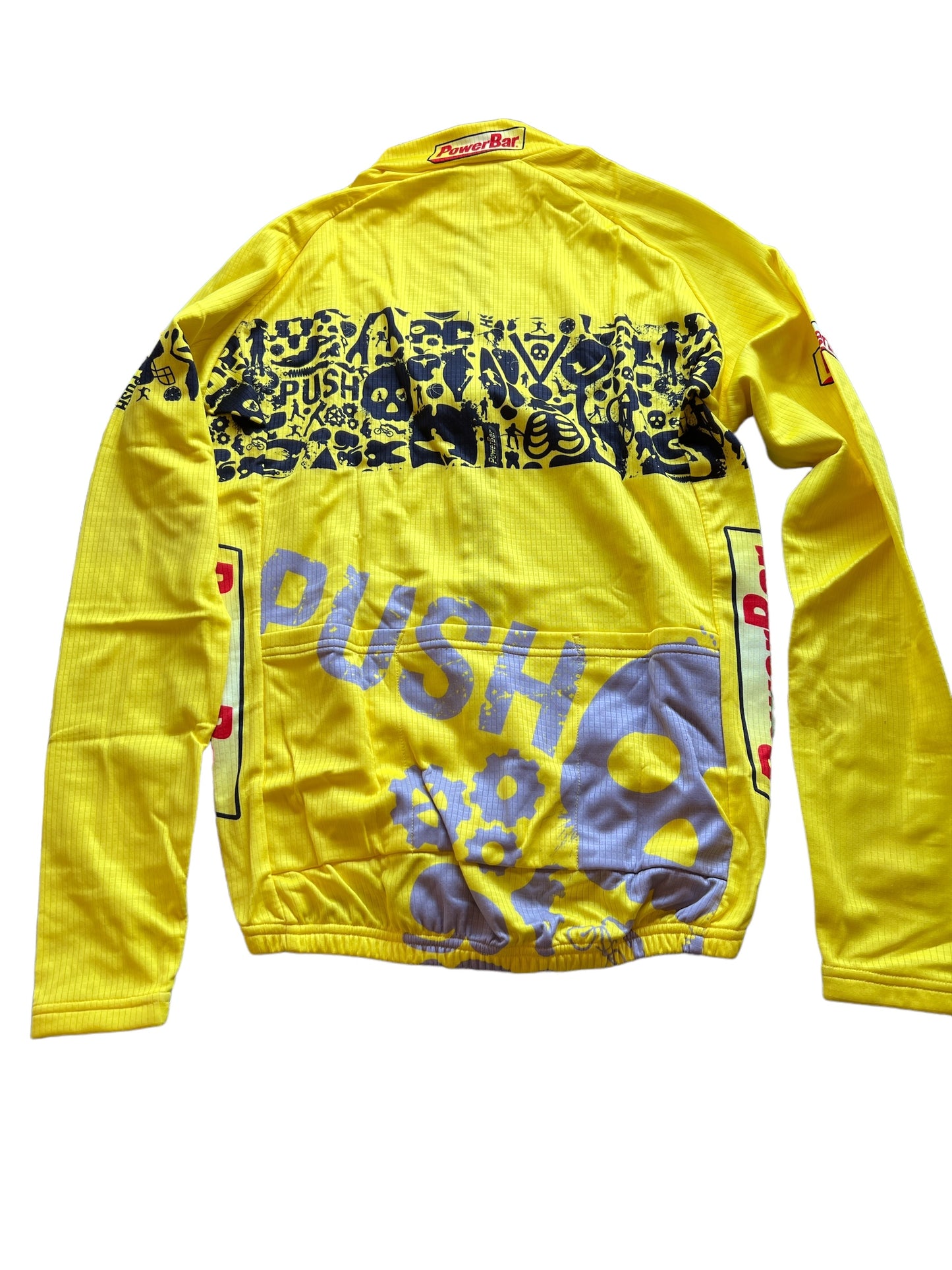 Squadra Power Bar Team Long Sleeve Cycling Jersey (Yellow) Medium
