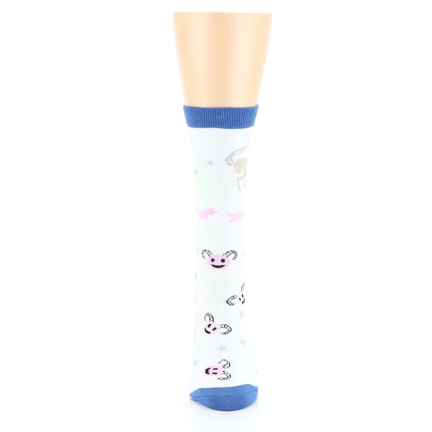 Light Green Capricorn Zodiac Sign Women's Dress Socks