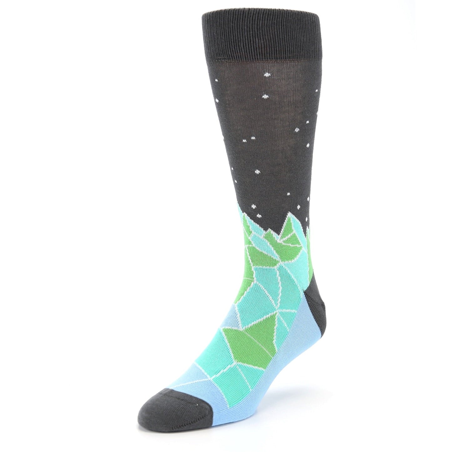 Green Blue Mountain Socks - Men's Dress Socks