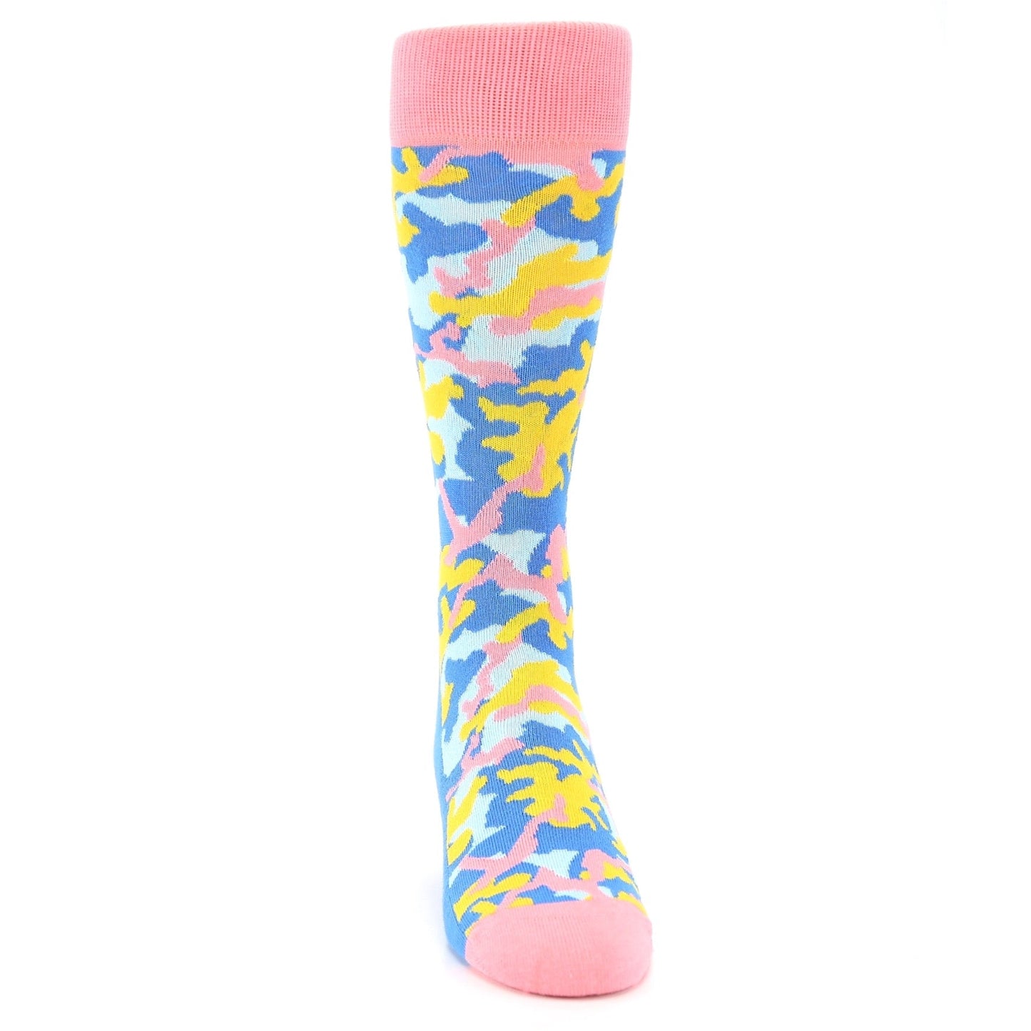 Blue Pink Camo Socks - Men's Dress Socks