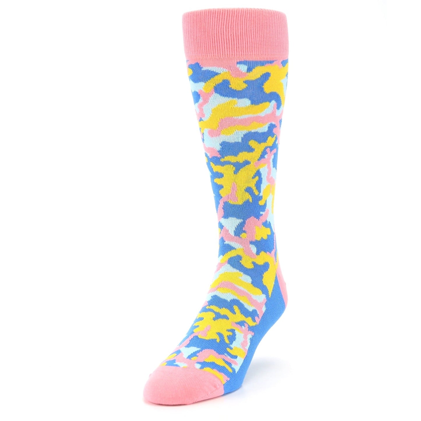 Blue Pink Camo Socks - Men's Dress Socks