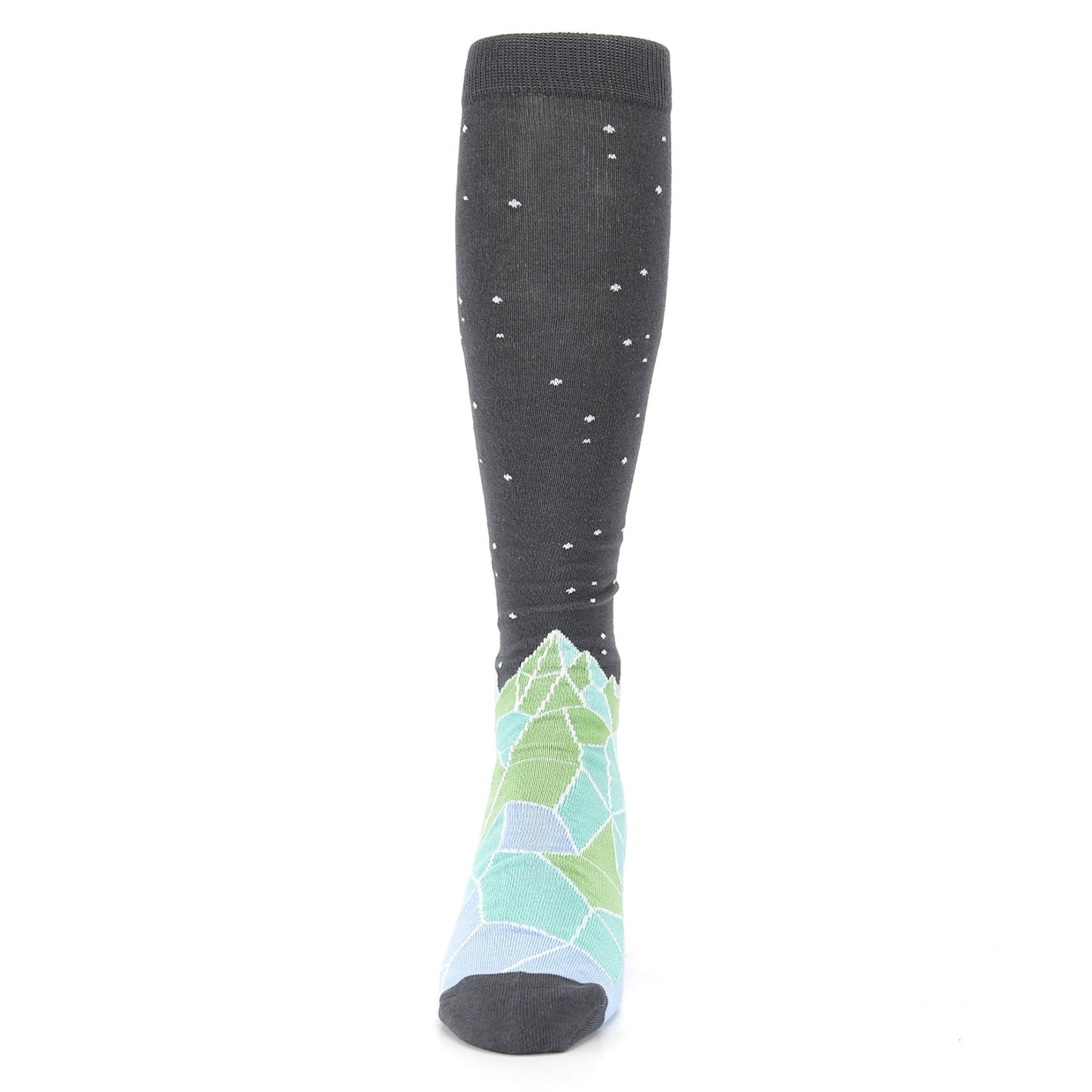 Green Blue Mountain Socks - Men's Over-the-Calf Socks
