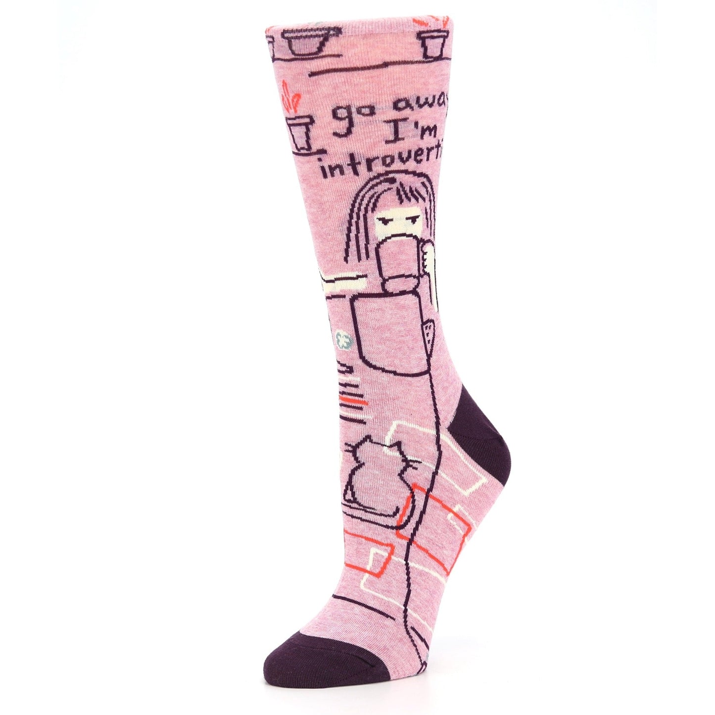 Introvert Socks - Novelty Dress Socks for Women