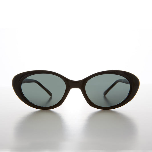 Oval Black Cat Eye Vintage 90s Sunglass - Fanny