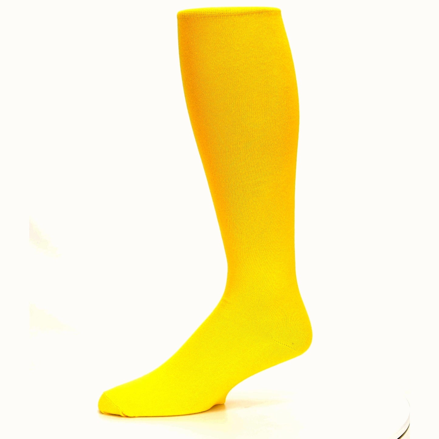 Golden Yellow Solid Color Socks - Men's Over-the-Calf Socks