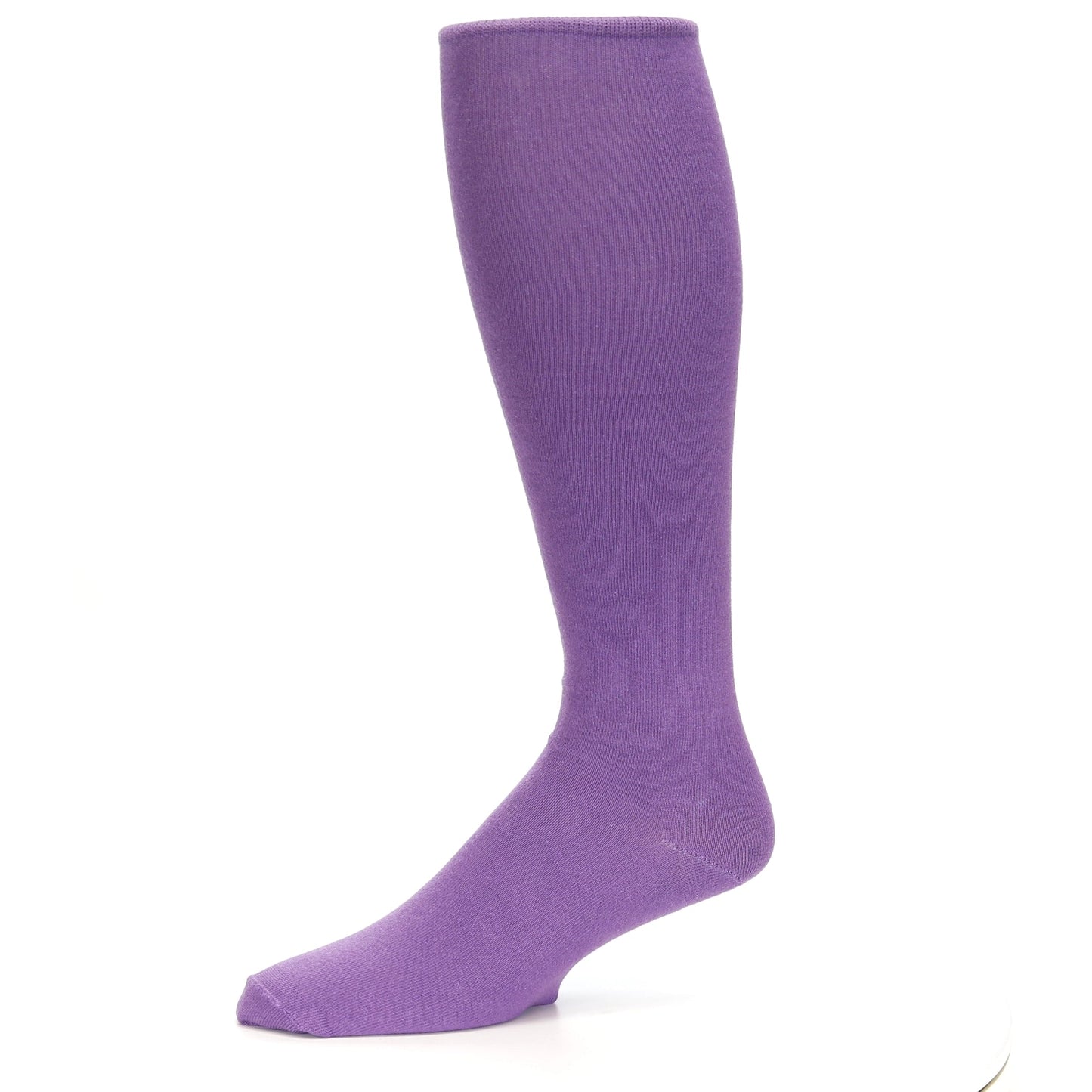 Wisteria Purple Solid Color Socks - Men's Over-the-Calf Socks