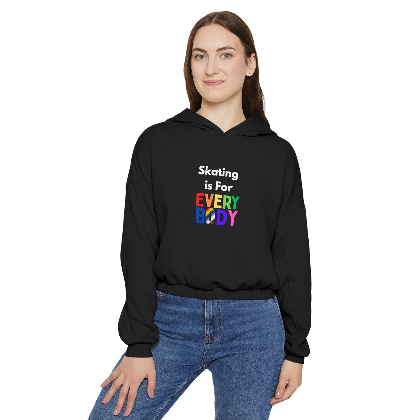 Women’s Cropped Skating is For Everybody Hoodie