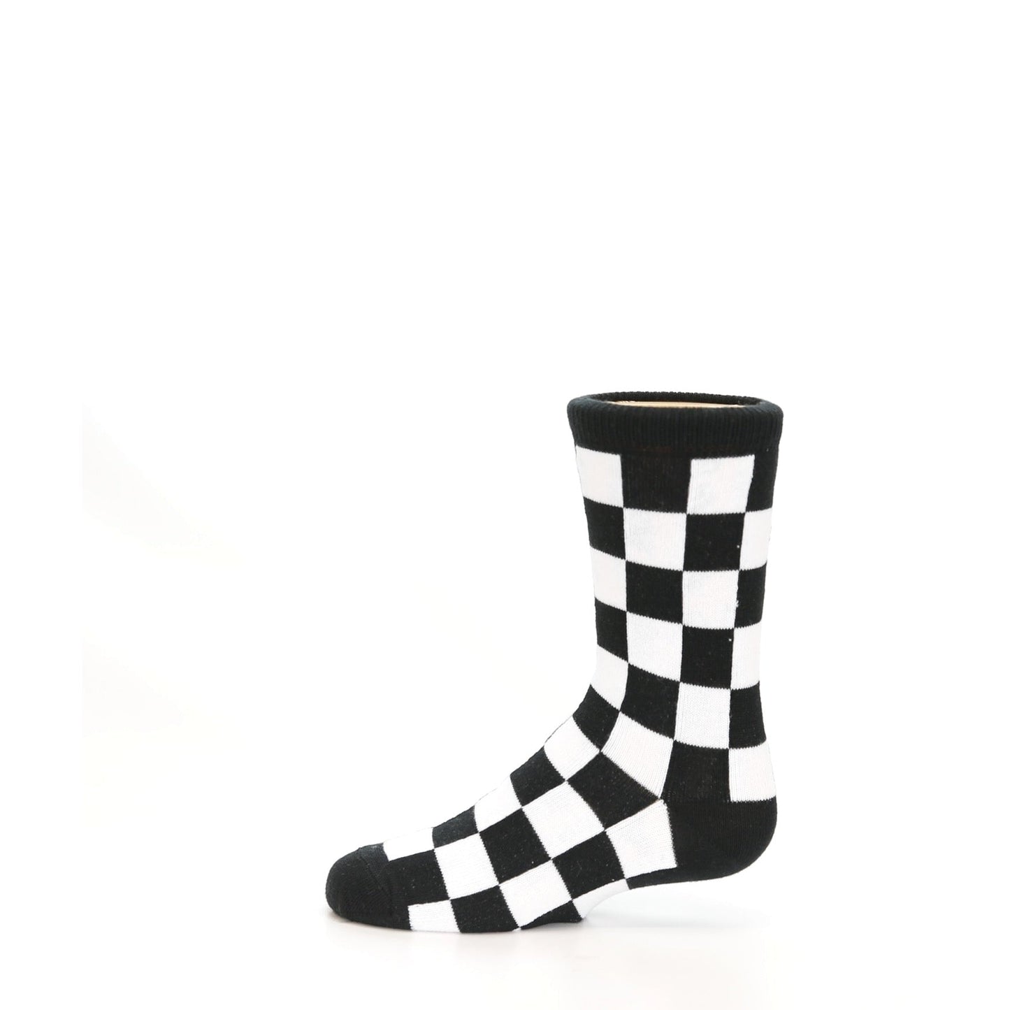 Black White Checkered Junior Groomsmen Kid's Dress Socks