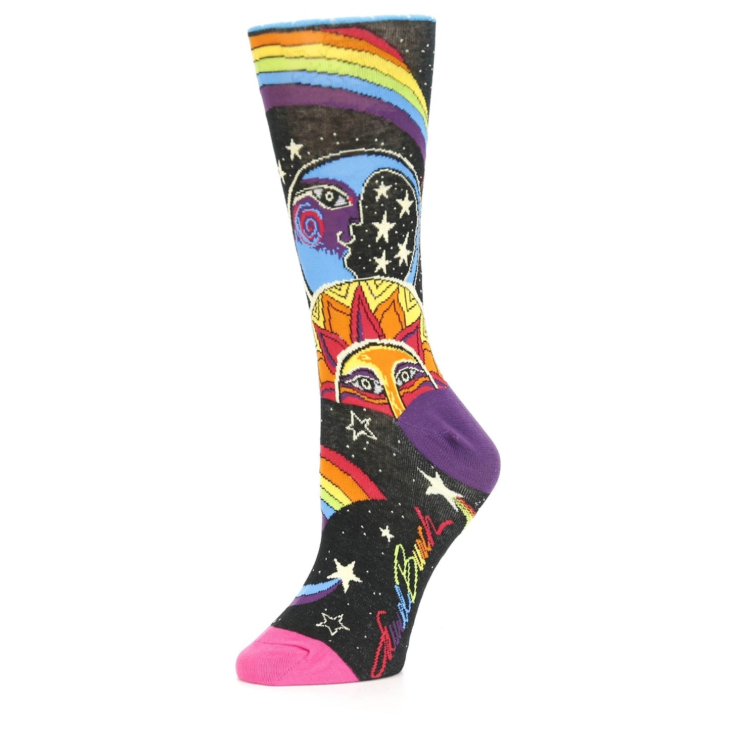 Black Celestial Joy Laurel Birch - Novelty Socks for Women