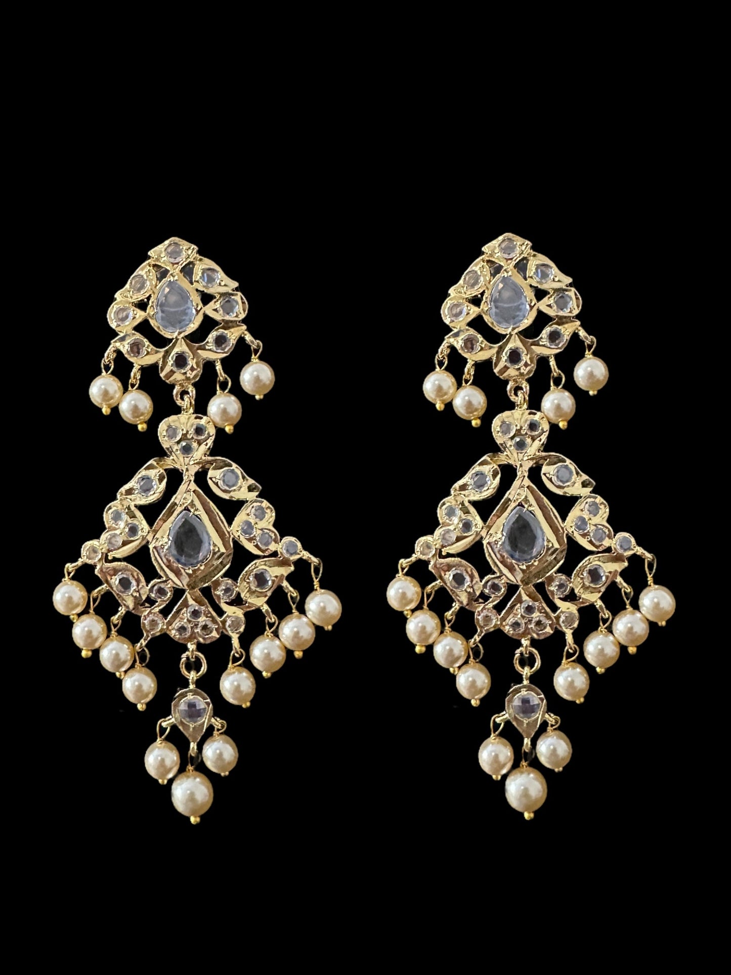 DNS197 Smitha necklace set in pearls (READY TO SHIP)