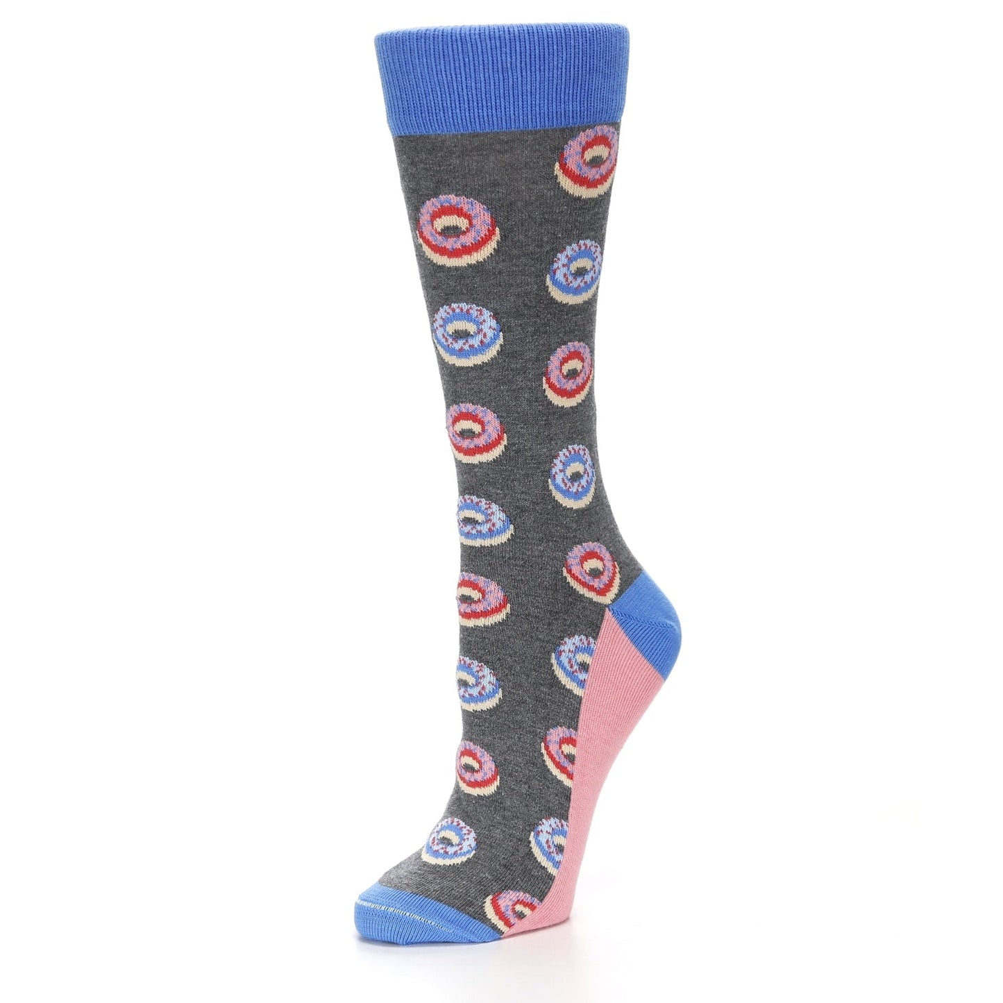 Pink Donut Socks - Women's Novelty Socks