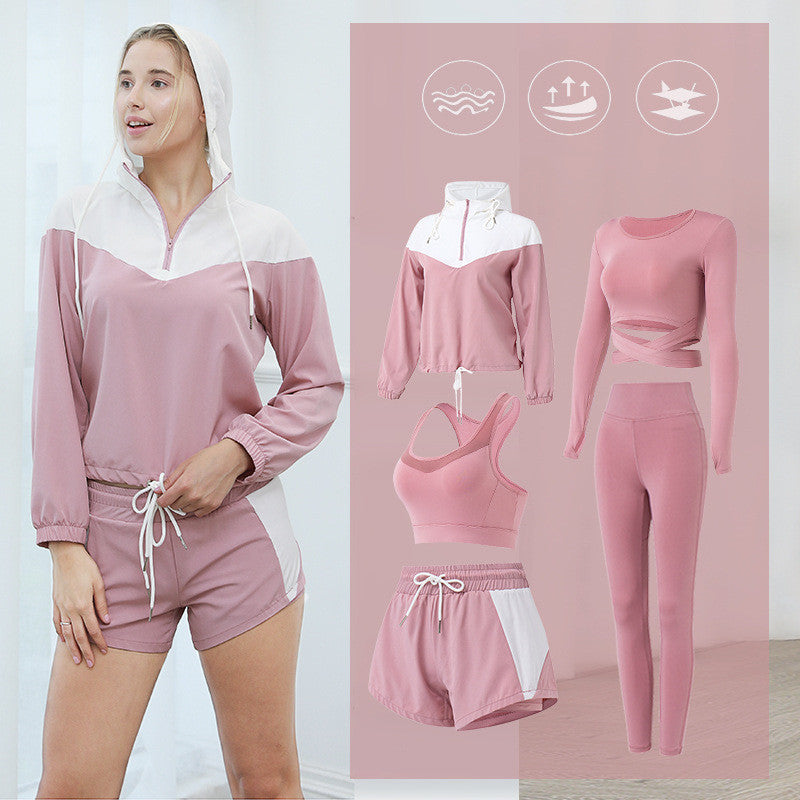 Women’s 5-Piece Quick-Dry Yoga & Fitness Suit
