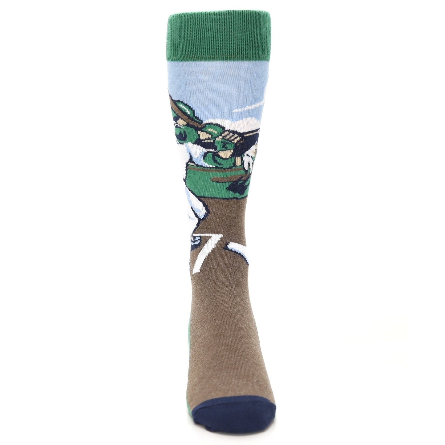 Baseball Player Batter - USA Made Men's Dress Socks