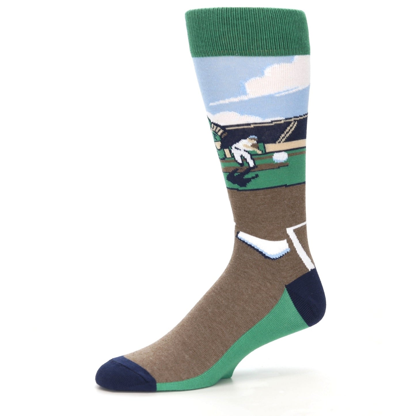 Baseball Player Batter - USA Made Men's Dress Socks