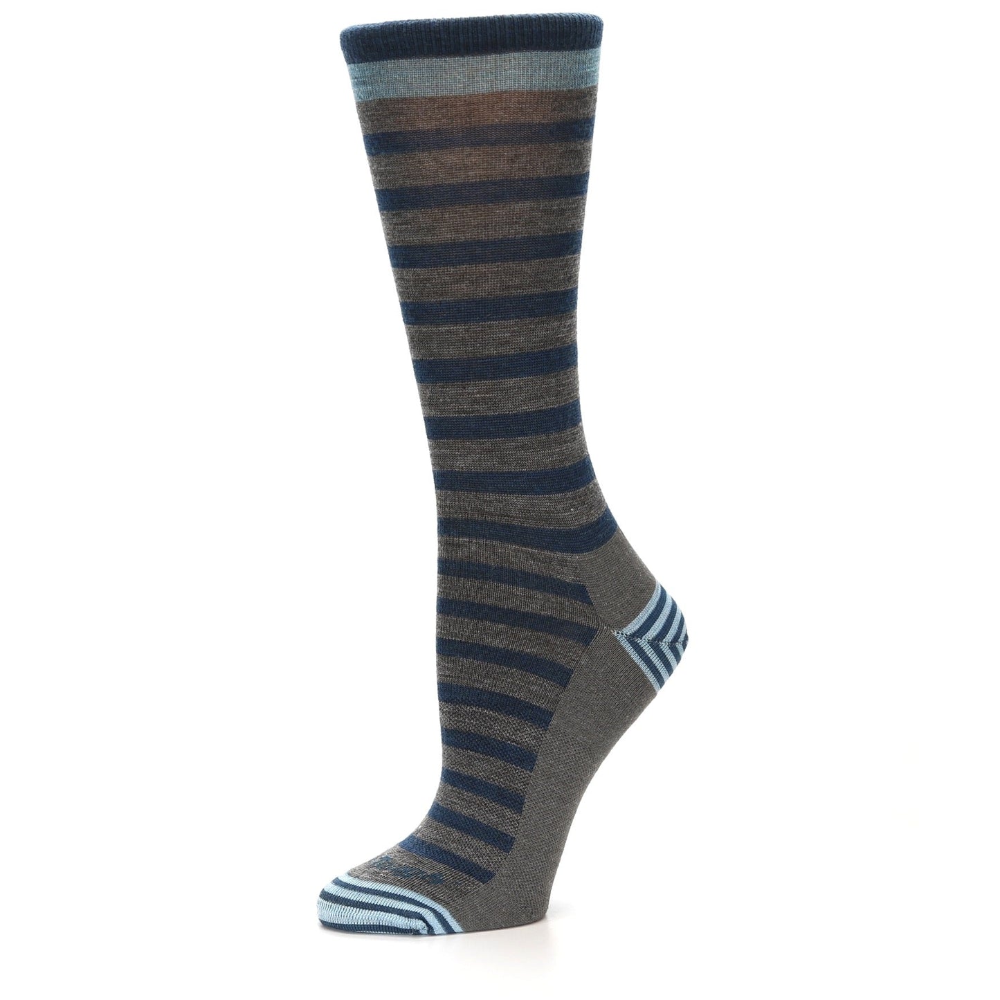 Morgan Crew Taupe Merino Wool Socks - Women's Lifestyle Socks