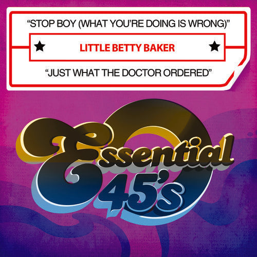 Little Betty Baker - Stop Boy (what You're Doing Is Wrong) / Just What - Music CD Single