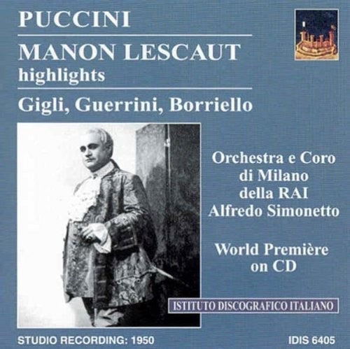 Puccini / Borriello / Gigli / Guerrini - Manon Lescaut - Music CD