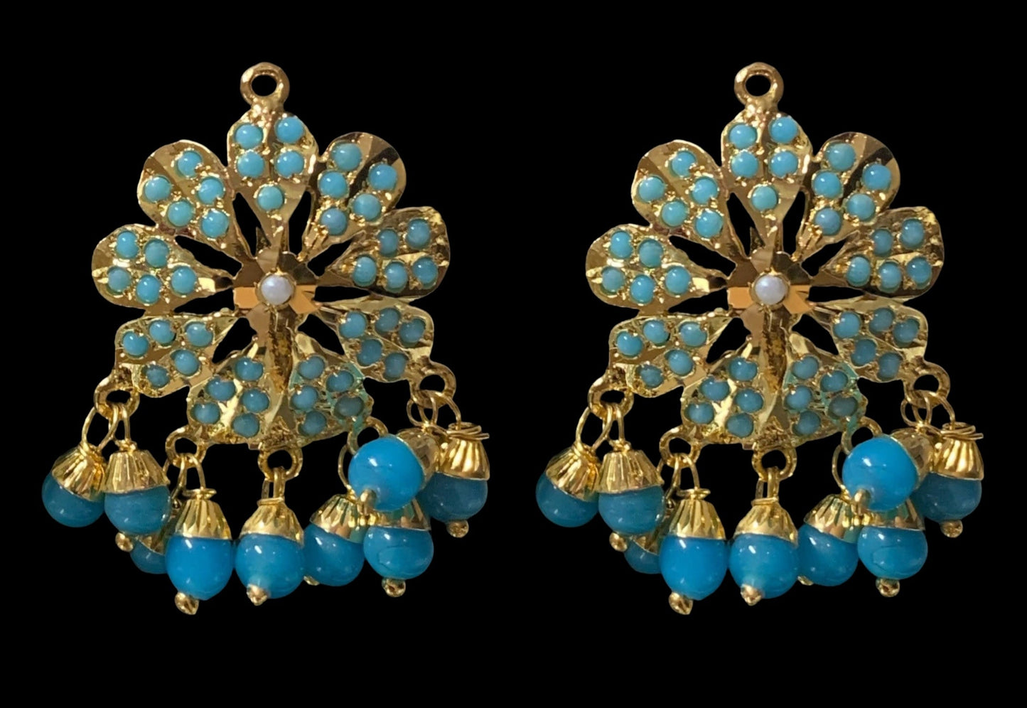 PS486 Kavya pendant set in Feroza ( SHIPS IN 1 WEEK )