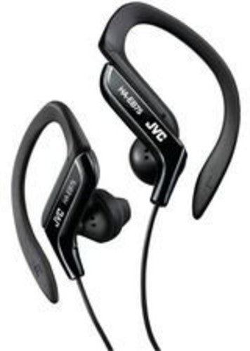 JVC Haeb75b Sport Ear Clip Earphones Adj Black - Headphones