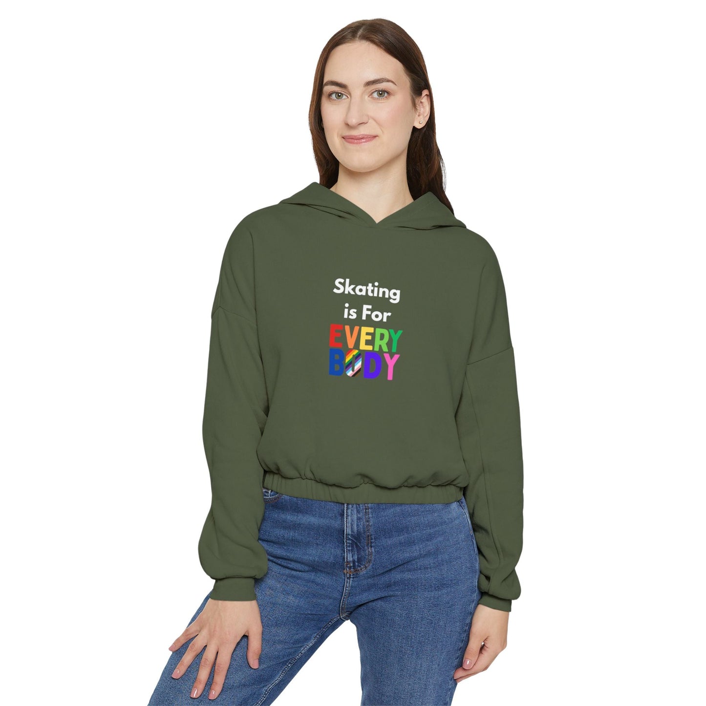 Women’s Cropped Skating is For Everybody Hoodie