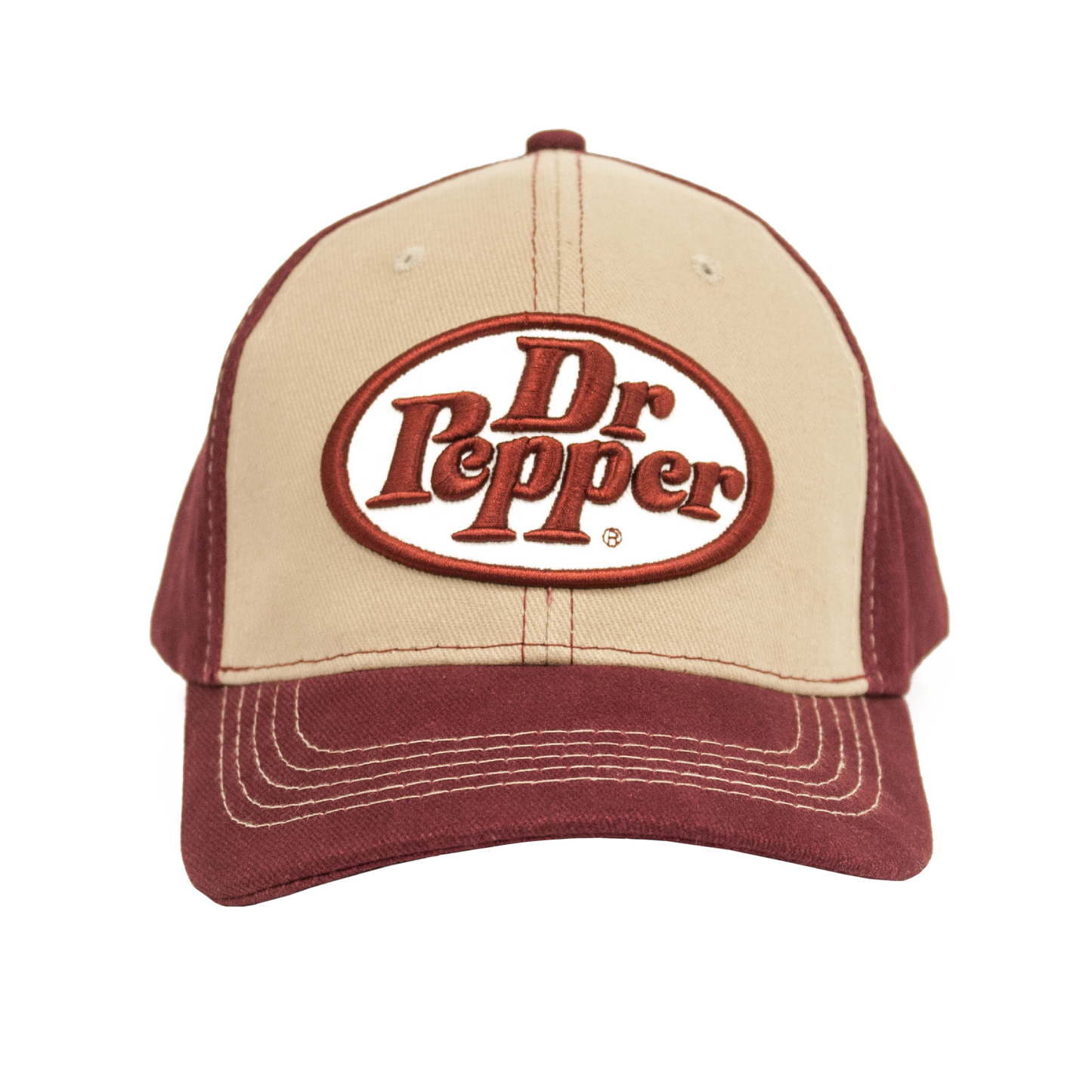 Dr Pepper Oval Logo Hat - Tan and Red