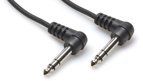 Hosa Bal Intercon R-angle 1/4in Trs To Same 3ft - Hosa Bal Intercon R-angle 1/4in Trs To Same 3ft - Professional Audio