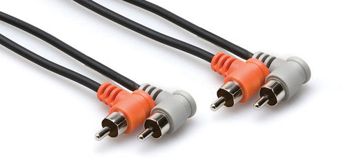 Hosa Stereo Intercon Dual R-angle Rca To Same 2m - Hosa Stereo Intercon Dual R-angle Rca To Same 2m - Professional Audio