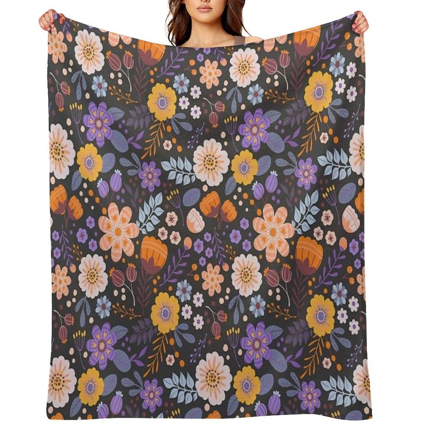 Floral Charm Throw Blanket