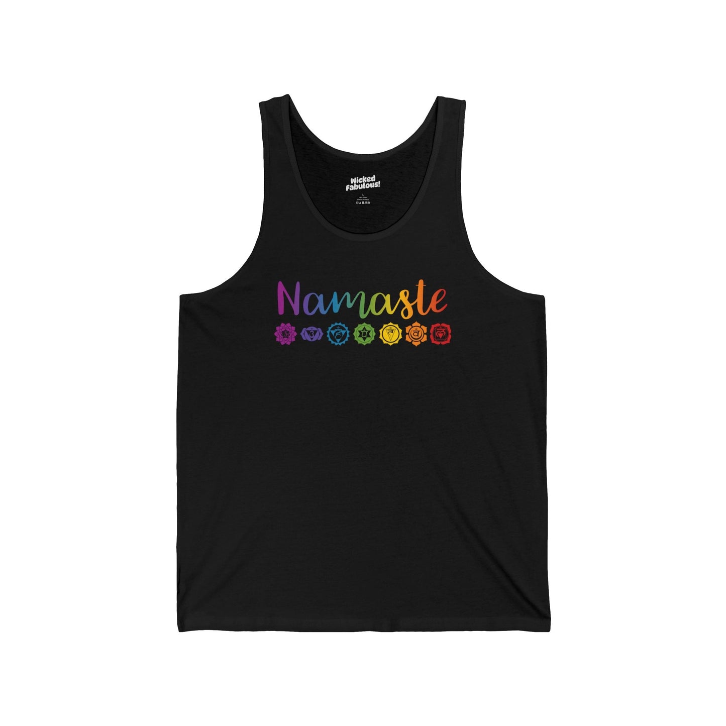 Namaste Chakra Tank Top – Rainbow Energy Alignment Yoga Tank (Unisex Fit)