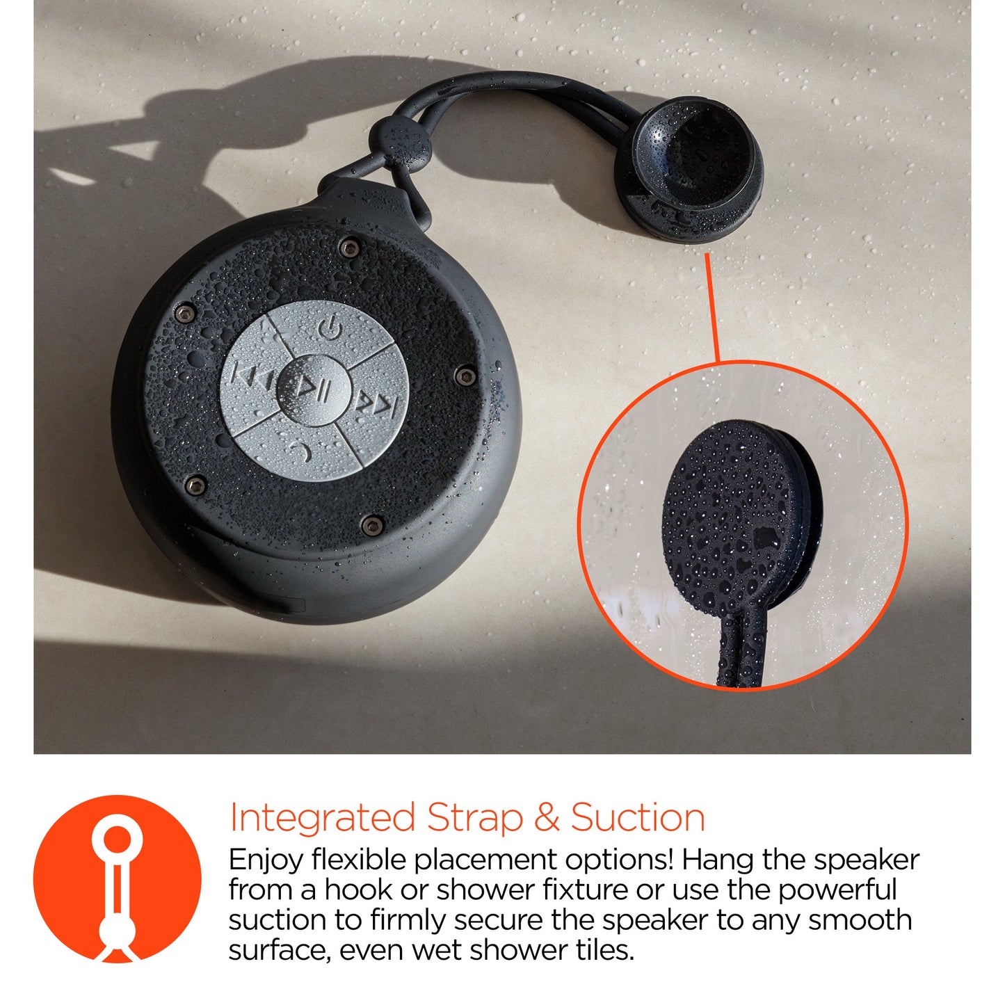 HyperGear Splash Water Resistant Wireless Speaker for Camping (SPLASH-PRNT)