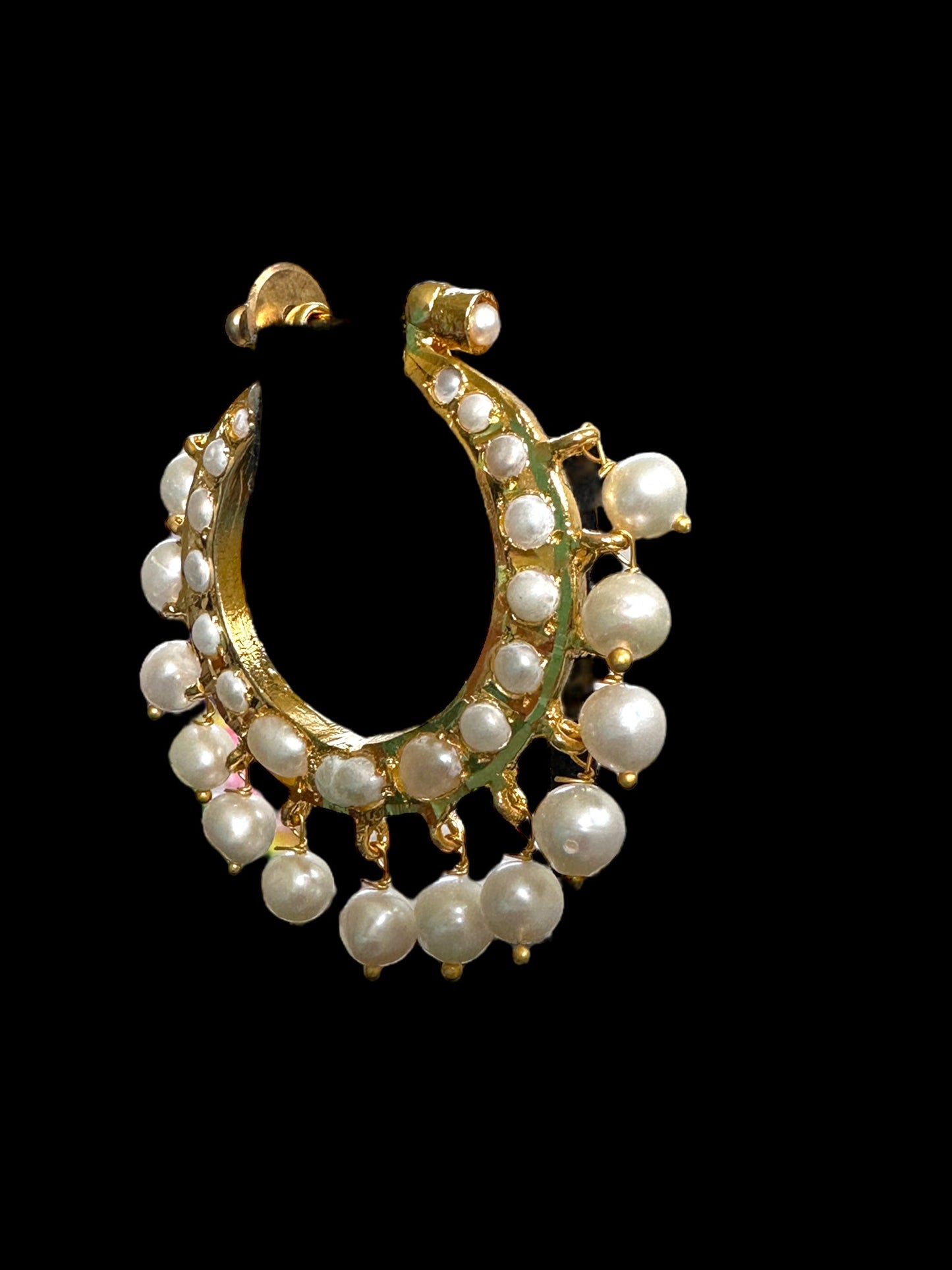 DER553 Chandbali in fresh water pearls ( SHIPS IN 4 WEEKS )