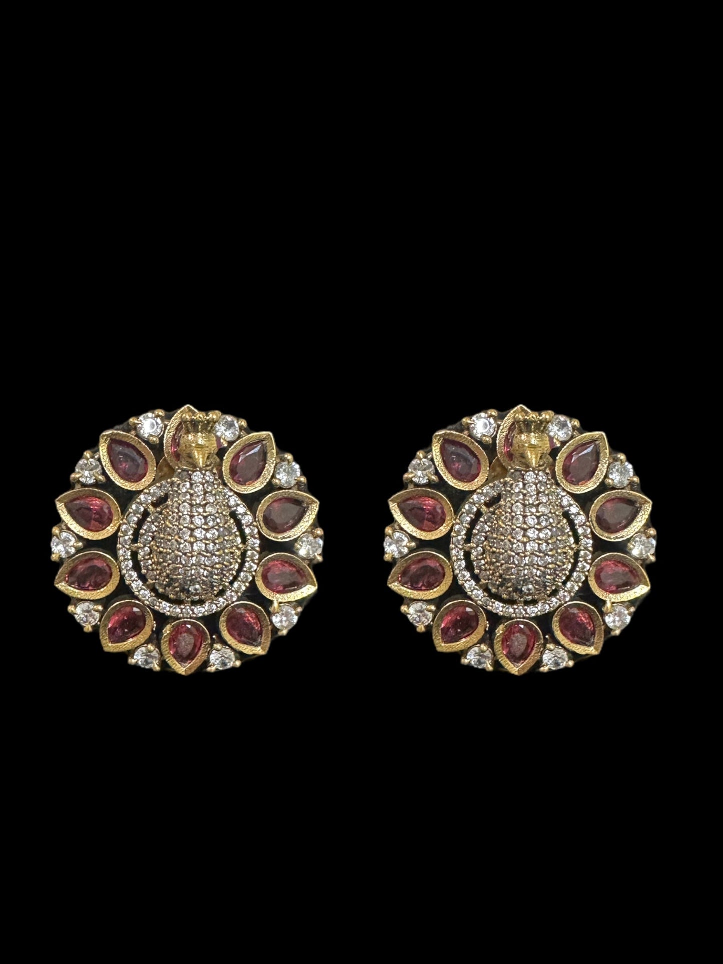 Cz choker - peacock style - ruby ( READY TO SHIP )