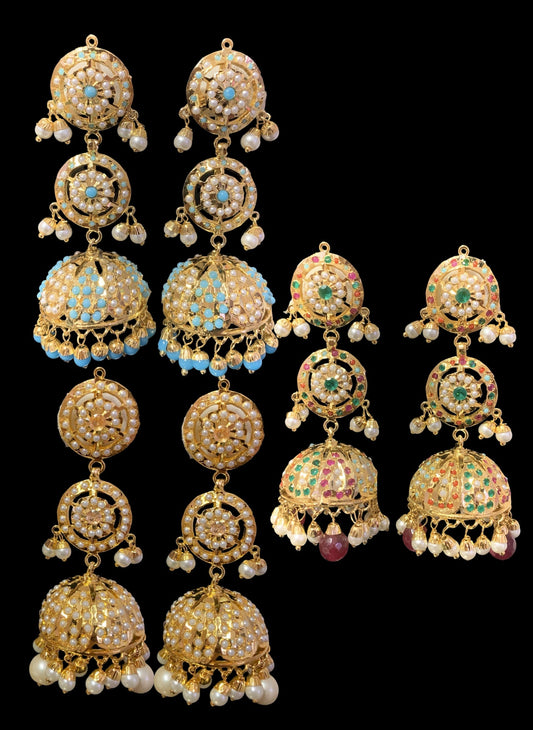 DER362 Hira jhumka ( READY TO SHIP )