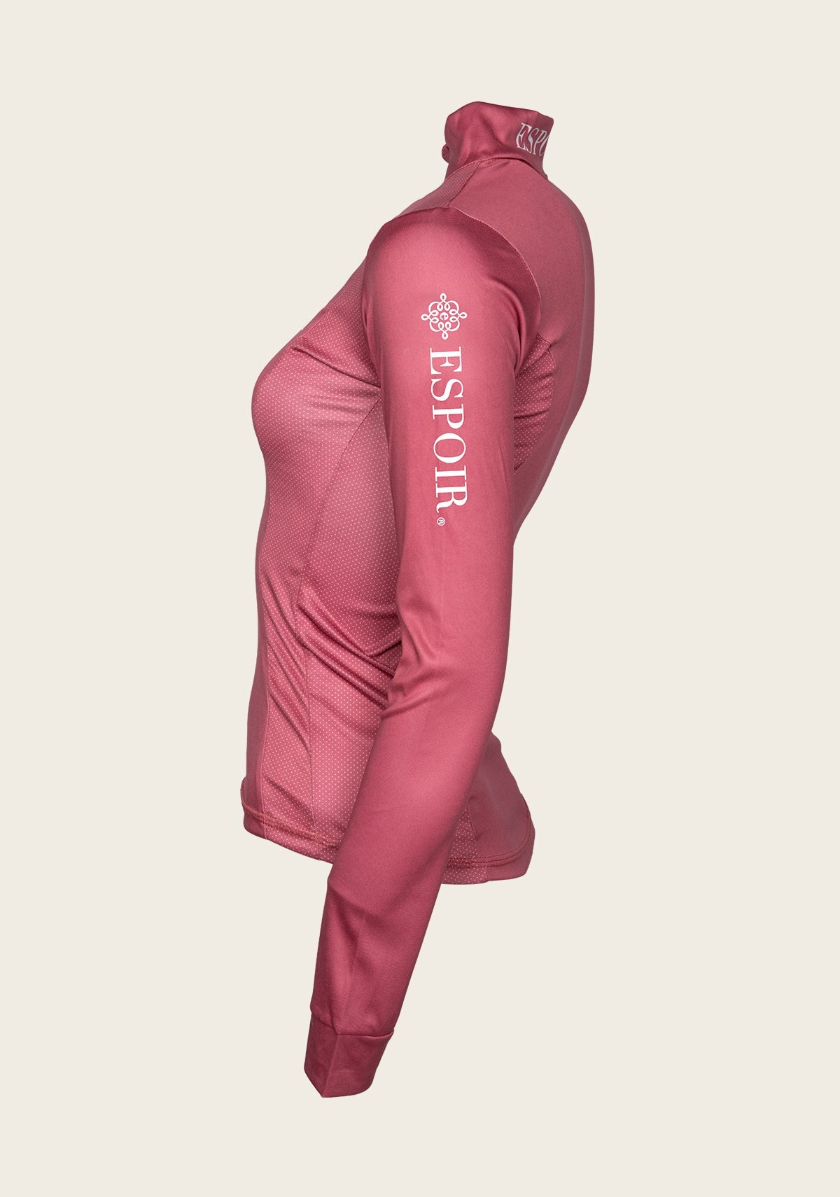 Espoir Lumiere Eternal Collection Dirty Pink Quarter Zip Sun Shirt LONG SLEEVE