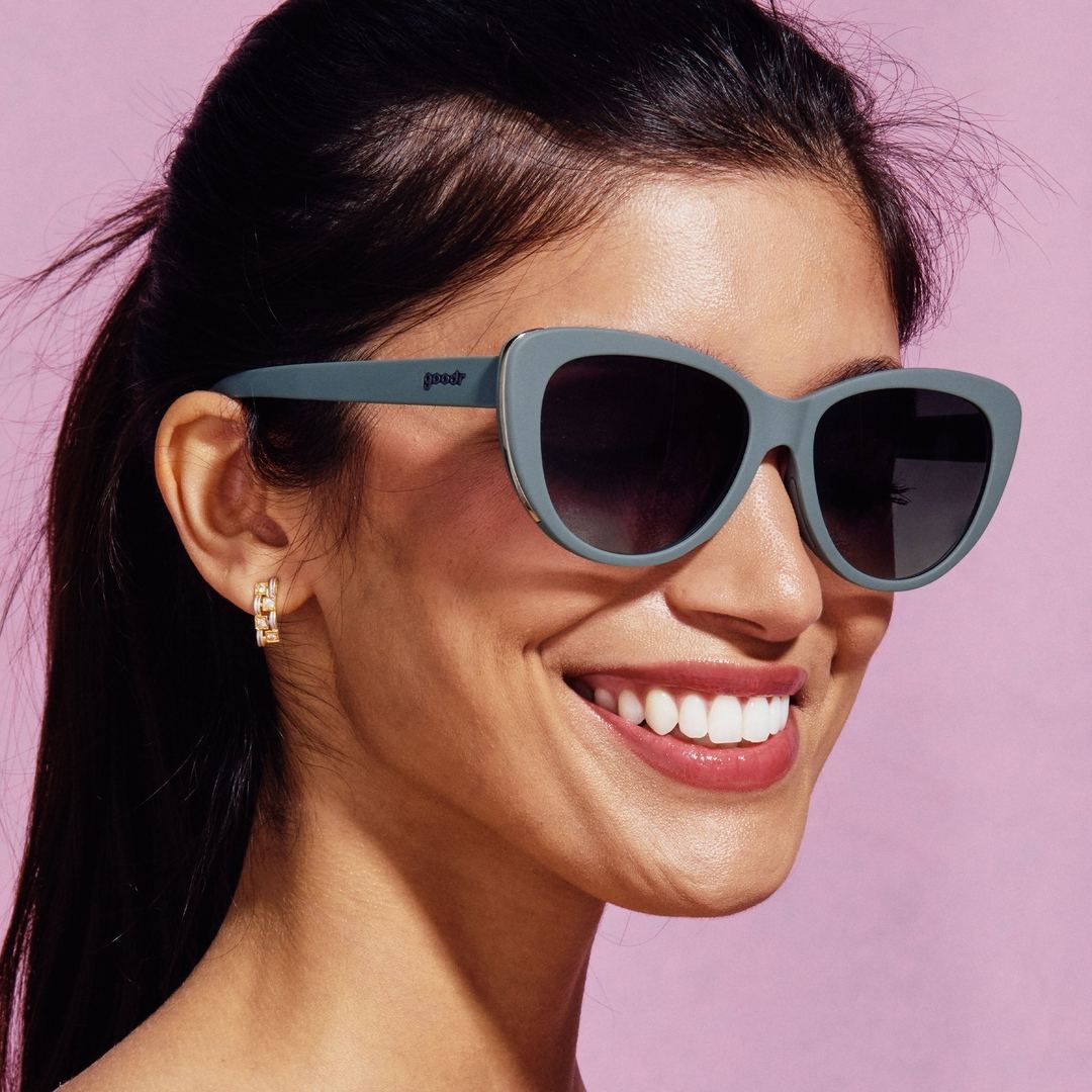 "Not Gray, Diet Black" Glam G Polarized Sunglasses