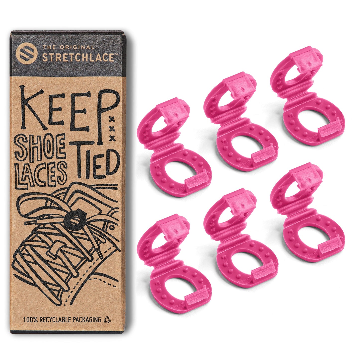 Pink Knot Bow Clip Shoelace Accessory