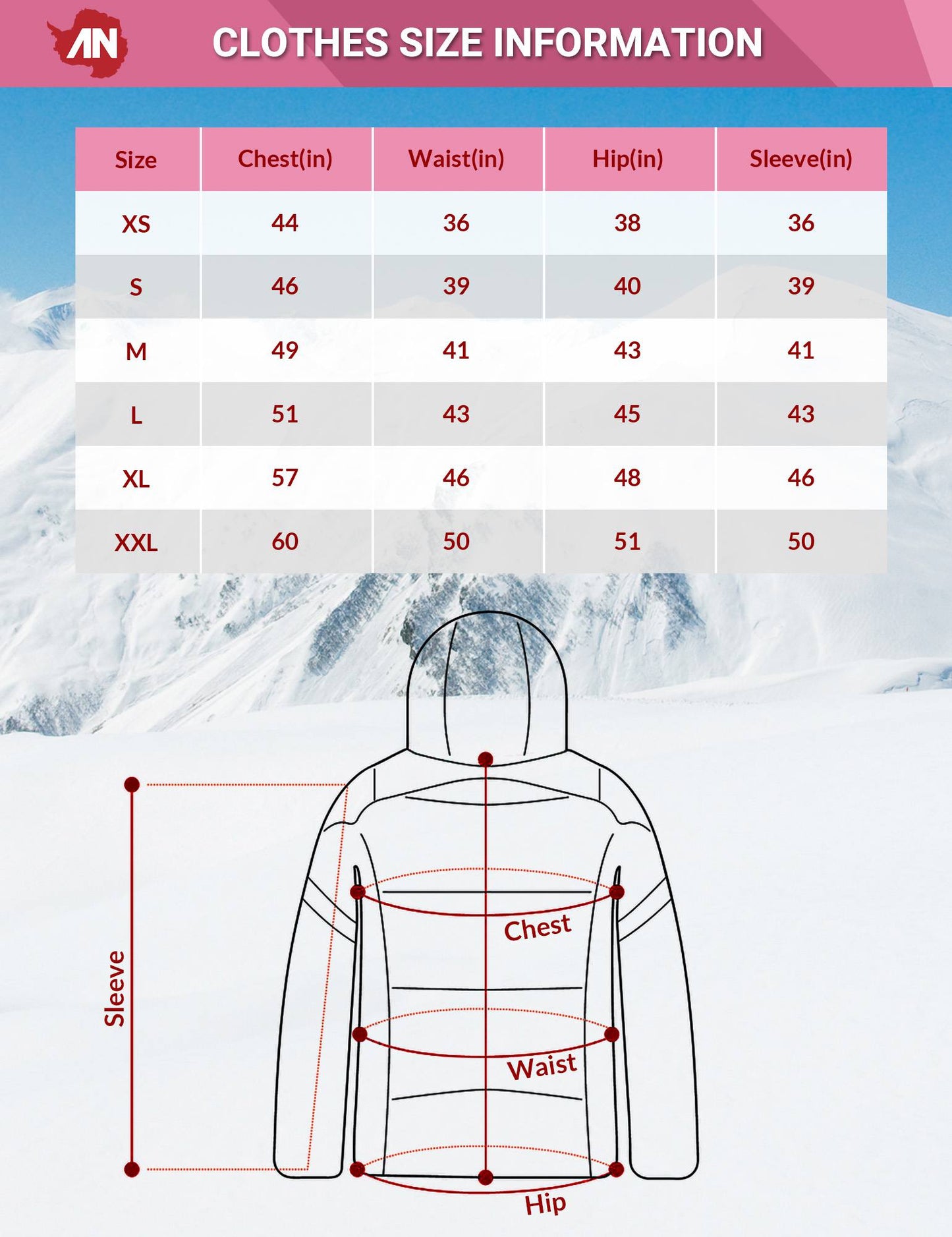 ANTARCTICA GEAR Lightweight Heating Jackets, Winter Coat For Women
