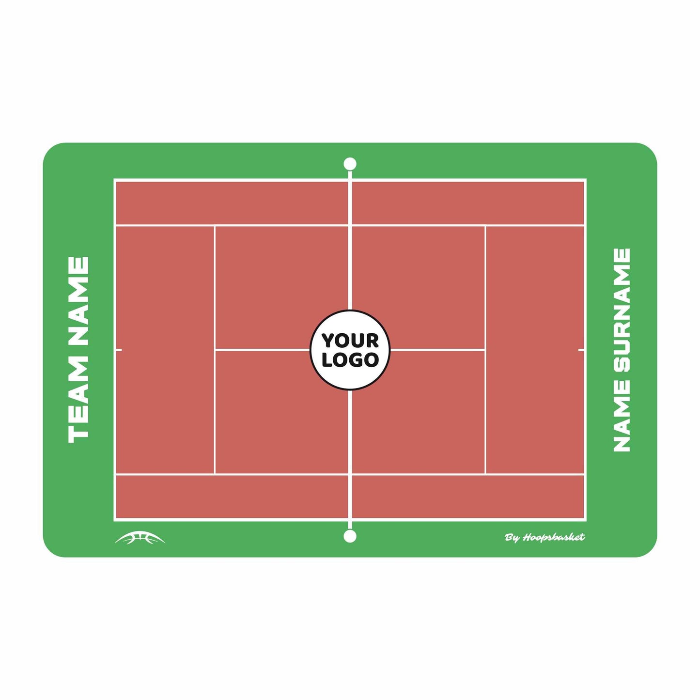 Custom Tennis Magnetic Coaching Board 15.7'' x 10.6'' / 40 x 27 cm