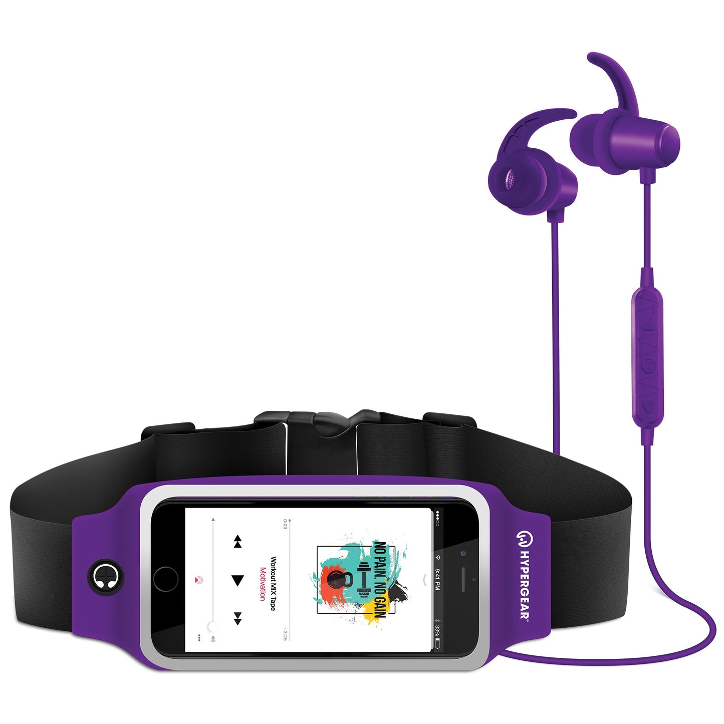 HyperGear ActiveGear Wireless Earphones + Sport Belt