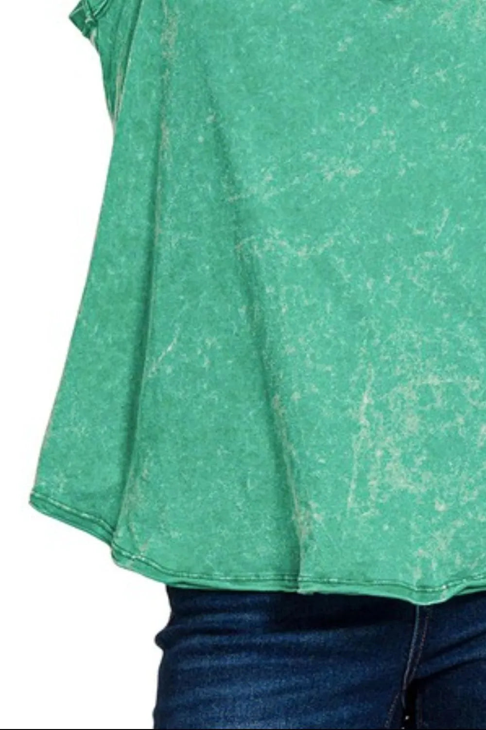 Zenana Crinkle Washed V-neck Sleeveless Top