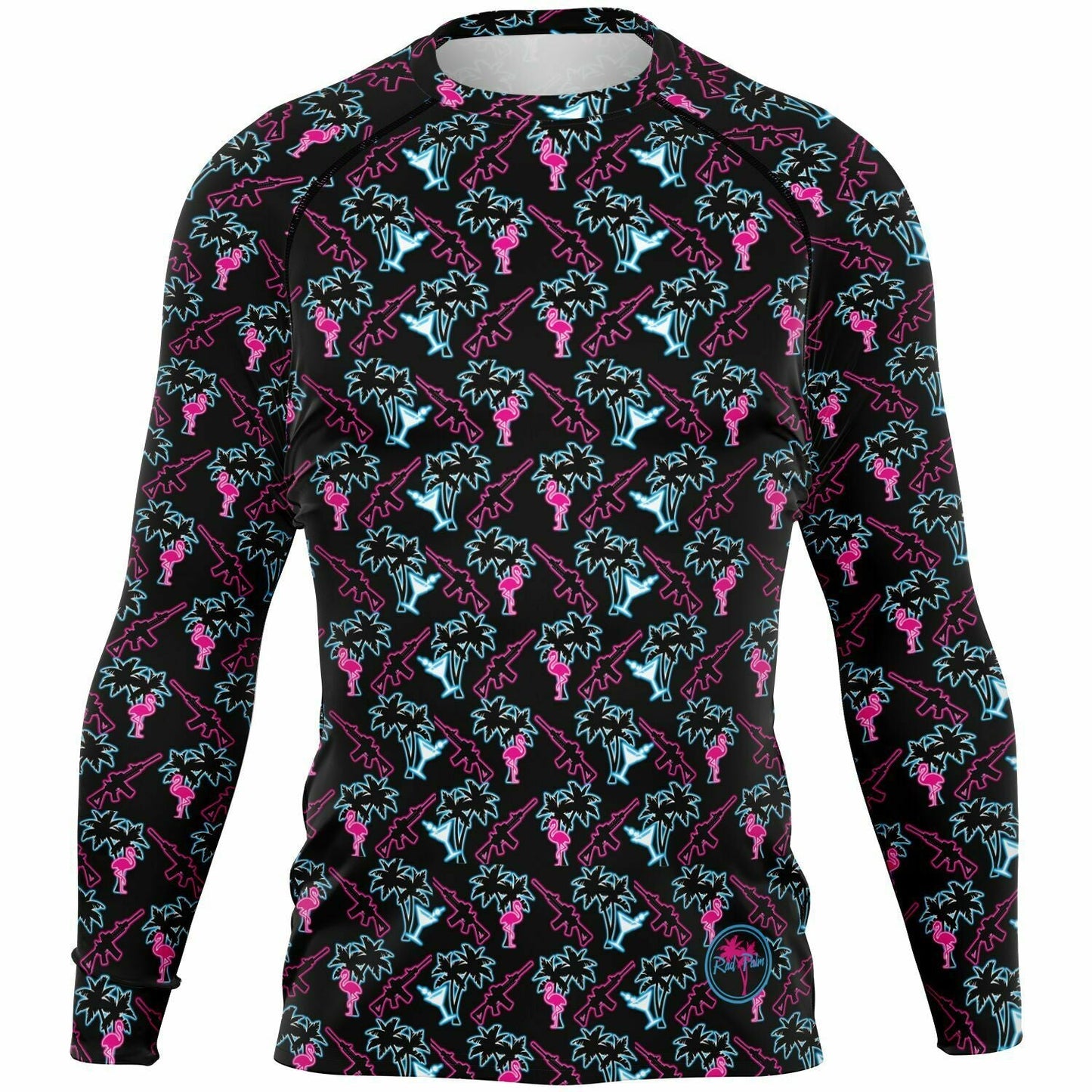 Rad Palm Neon Attack Rash Guard