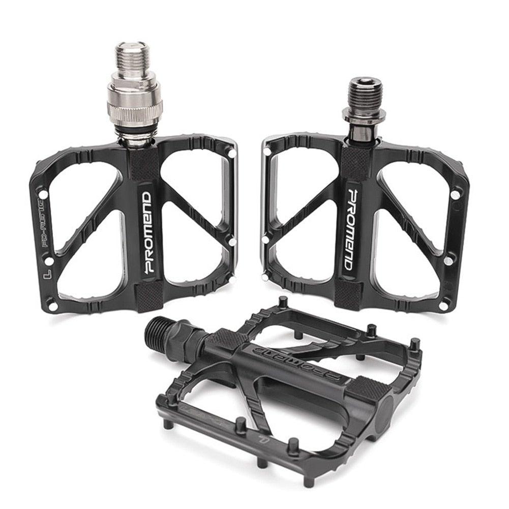 2pcs Bicycle Pedal Mountain Bike Aluminum Alloy Bearing Pedal Non-Slip Quick Release Platform Pedal Accessories Pedals Bicycle Flat Pedals Aluminum 9/16" Sealed Bearing Lightweight Platform For Road Mountain